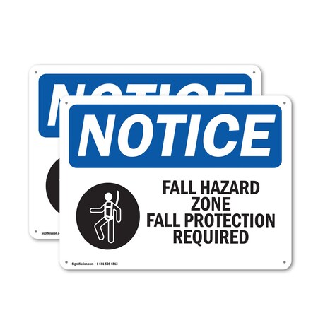Signmission 10 in Height, 14 in Width, Plastic, Rectangle OS-2PACK-NS-P-1014-L-12435